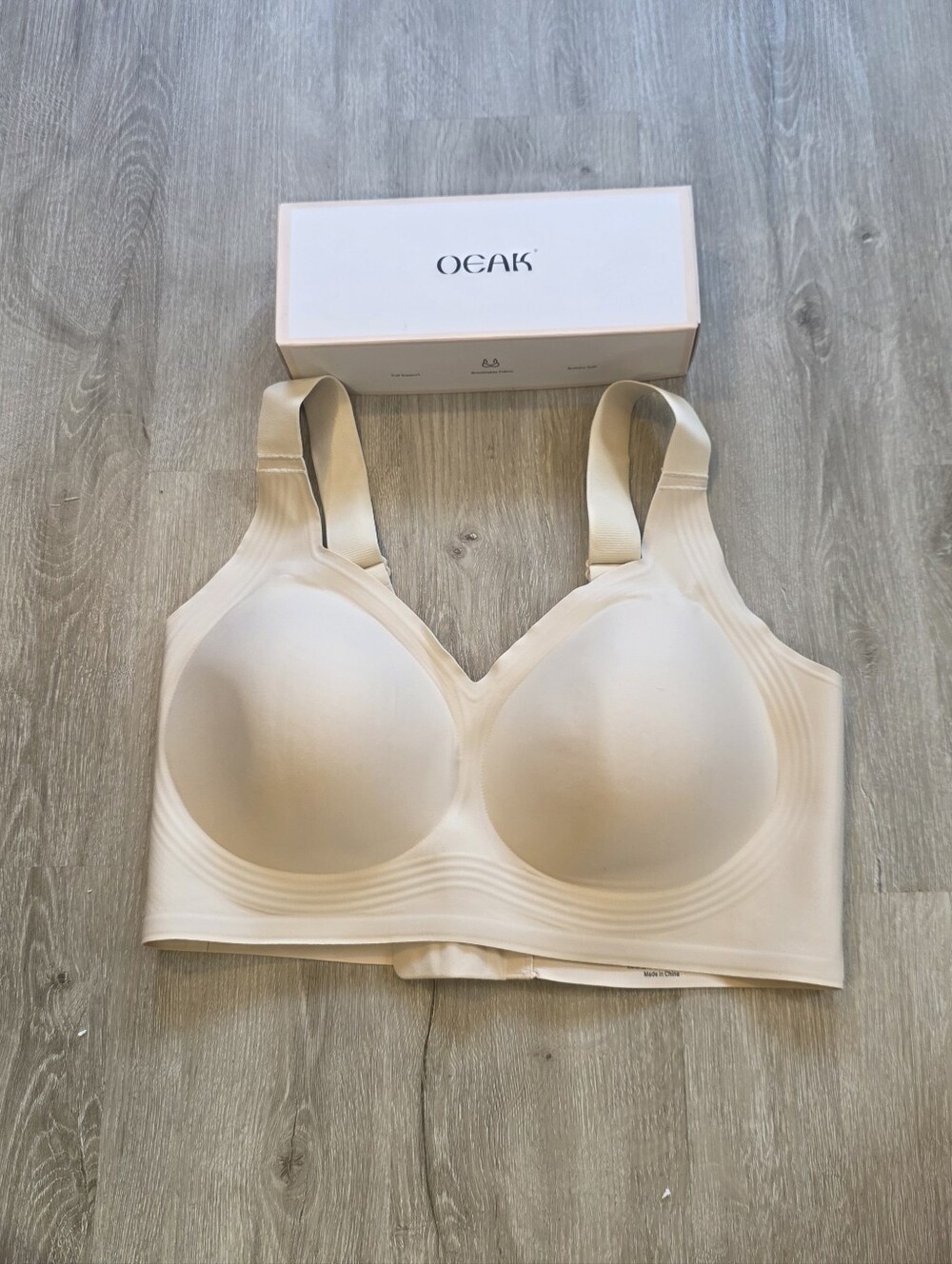 NWT OEAK Wireless Jelly Bra Size 2XL Supportive Seamless Full Coverage Push Up